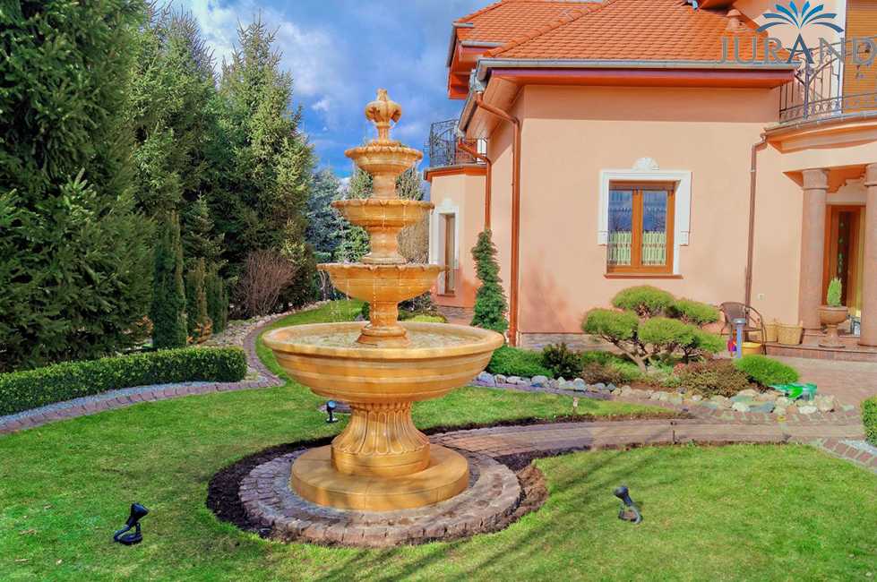 Springbrunnen Fontäne Fontaine Brunnen Wasserspiel Garten Deko 250cm Almeria