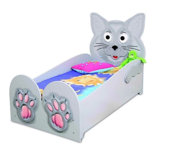 Modernes Kinderbett Wolf Design Kinderzimmer Möbel Holzgestell Neu