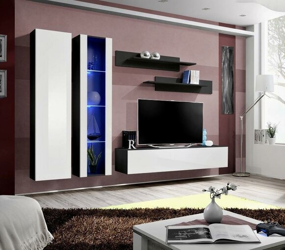 Wohnzimmer Möbel Wohnwand TV Ständer Komplette Einrichtung Moderne