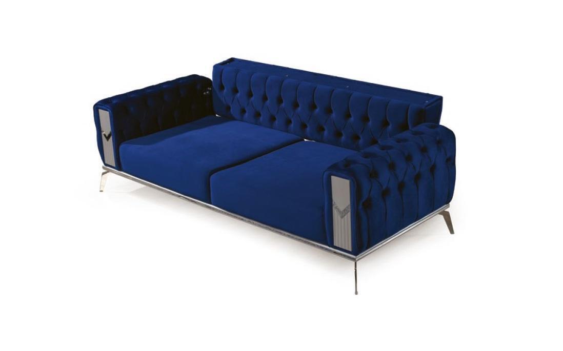 Designer 3-Sitzer Couch Modernes Chesterfield Sofa Polster Textilmöbel