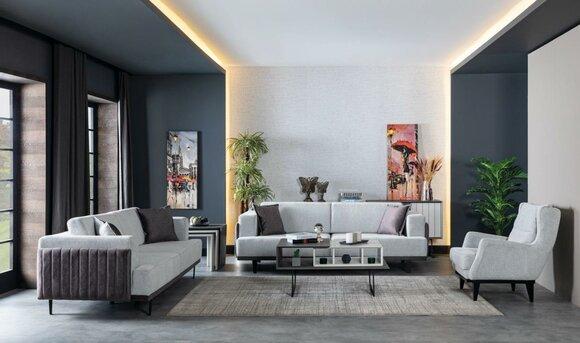 Wohnzimmer Sofagarnitur 331 Sitzer Couchtisch Beistelltisch 5tlg Modern