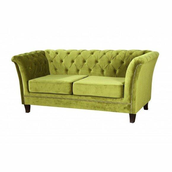 Chesterfield Schlafsofa 2 Sitzer Sofa Bettfunktion Couch Polster Sofas Couchen