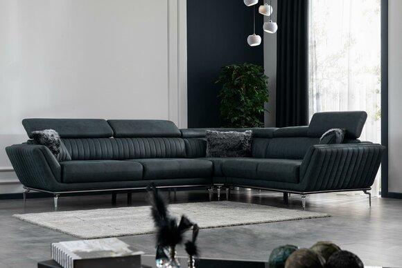 Ecksofa L-Form Couch Wohnlandschaft Modernes Designsofa Kunstleder neu