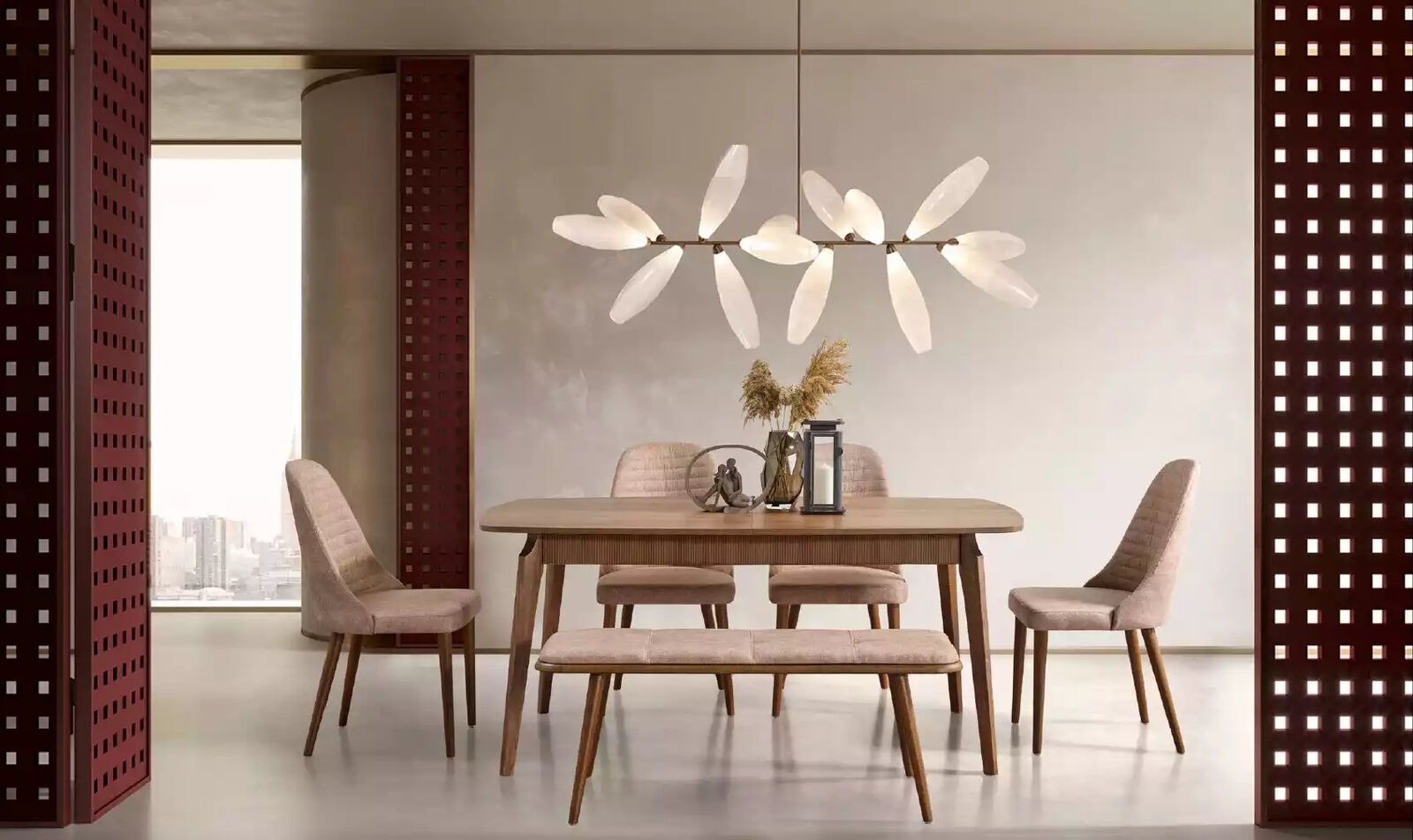 Komplett Esstisch 4x Stühle Esszimmer Set Ess Gruppe Holz Tisch 5tlg