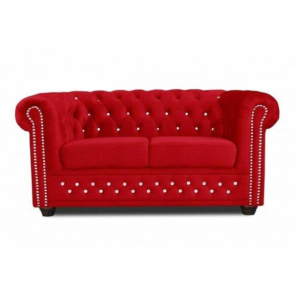 Chesterfield York BlinkTextil 2 Sitzer Couch Polster Sofas Couchen Neu