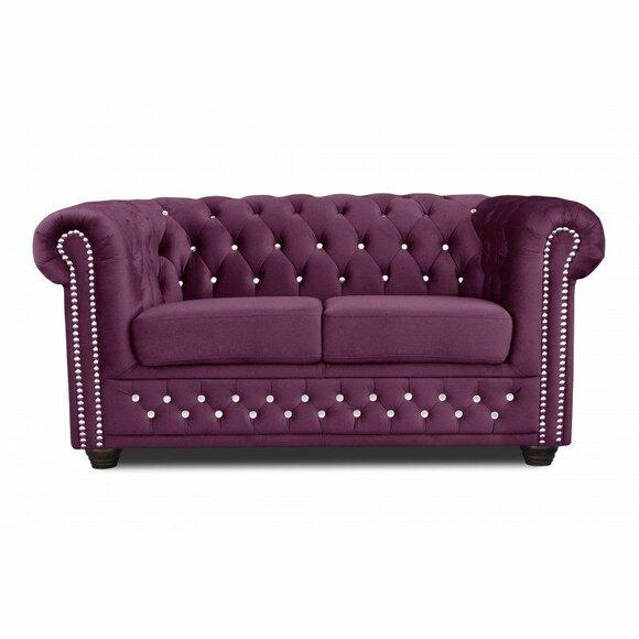 Chesterfield York Blink Couch Polster Sofas Couchen Kristallen Neu Sofa Stoff
