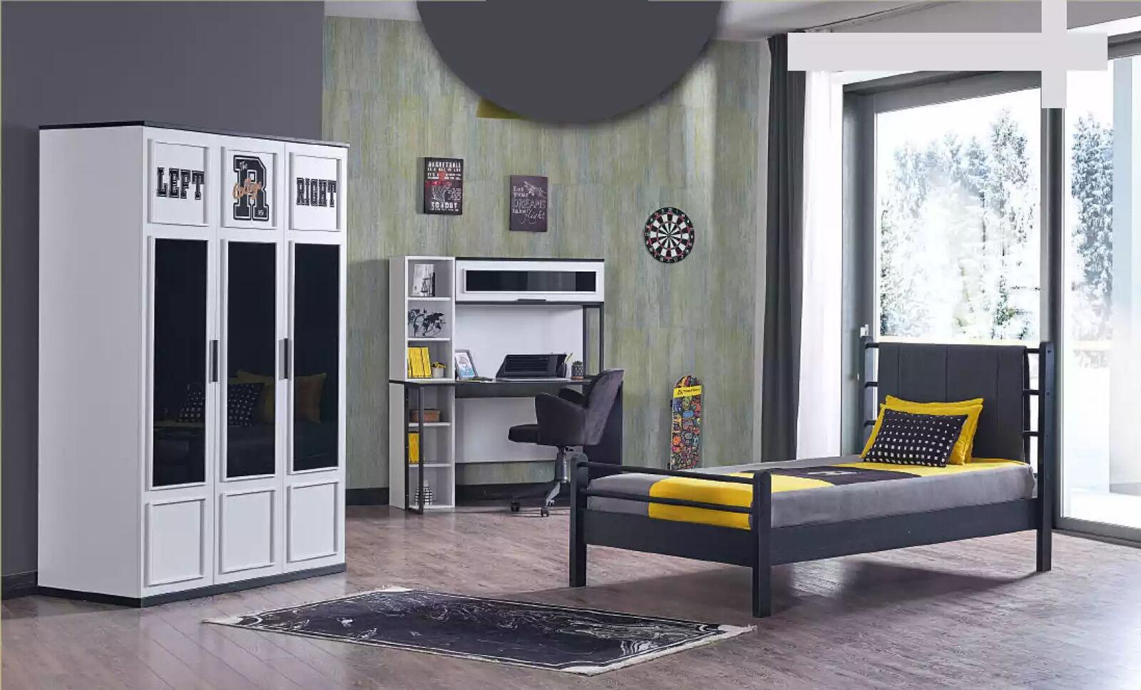 Kinderzimmer Schlafzimmer Möbel Komplettzimmer Jugendzimmer Schwarz