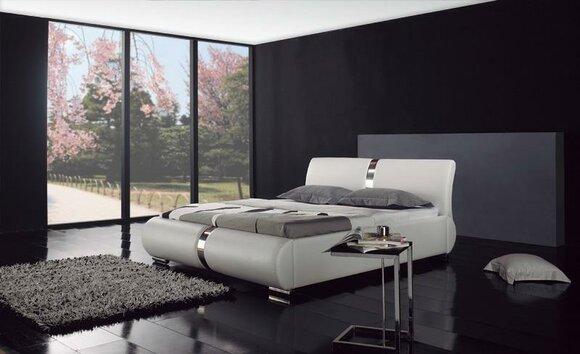 Designer Bett Betten Ehebett Doppelbett Polsterbett Schlafzimmer Lederbett Neu