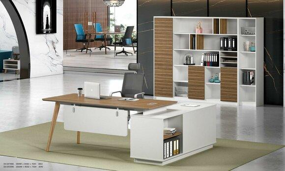 Büroeinrichtung 2tlg. Set Chef Tisch + Aktenschrank Tische Regal Schreibtisch
