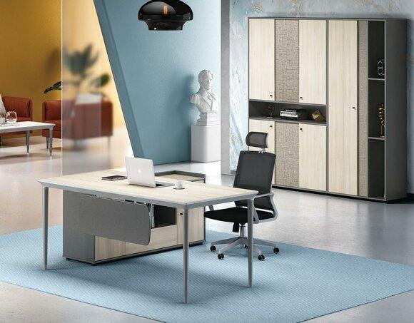 Schreibtisch + Aktenschrank Büro Einrichtung Möbel Schreibtische Tische 2tlg.Set
