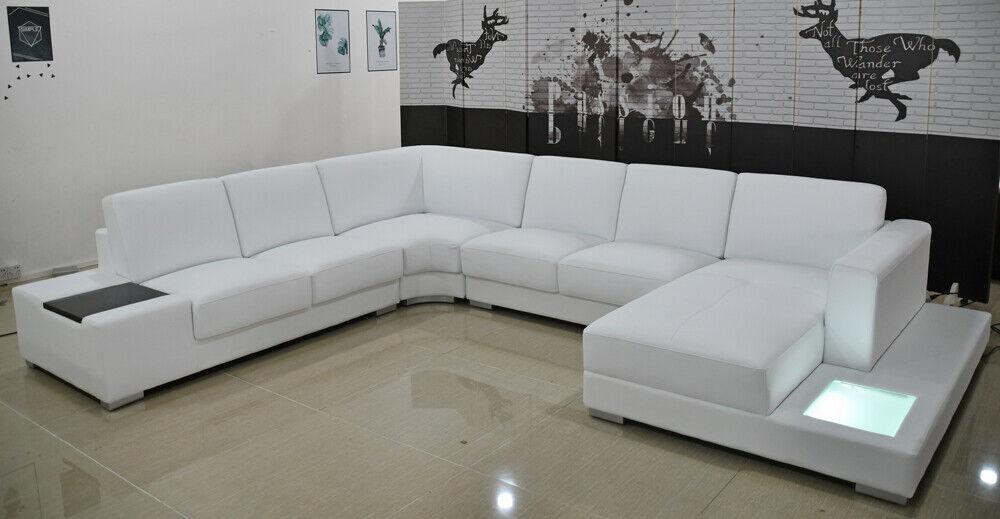 beleuchtete moderne couchen möbel eckgarnitur landschaft sitz sofa wohnzimmer