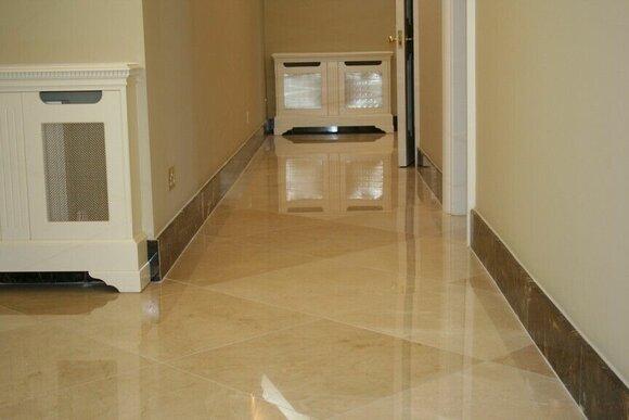 60x60 5m² Luxus Marmor Boden Naturstein Boden Belag Wand Fliesen Crema Fliese