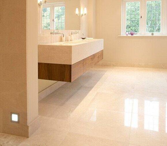 60x60 10m² Luxus Marmor Boden Naturstein Boden Belag Wand Fliesen Crema Fliese