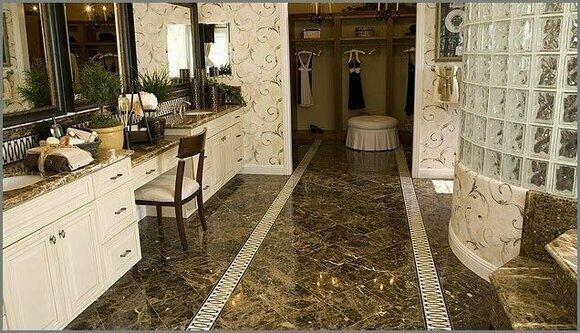 30x50 8m² Marmor Boden Naturstein Boden Belag Fliesen Dark Emperador Fliese Neu