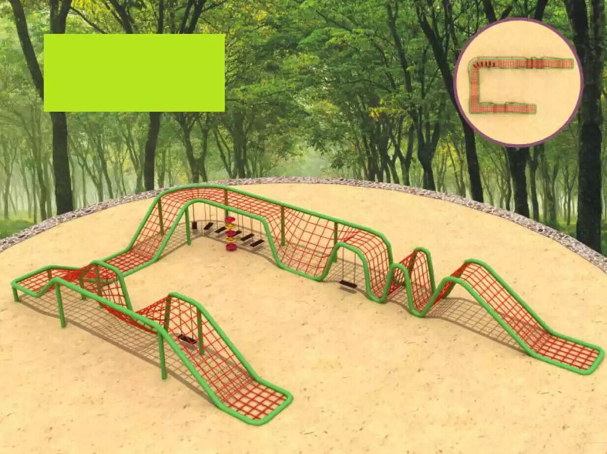 Sportkomplex Klettern Seilplattform Outdoor Unterhaltung für Kinder