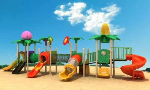 Kinderbereich Rutschen Garten Spielplatz aus Kunststoff Bunter Turm Spielplätze