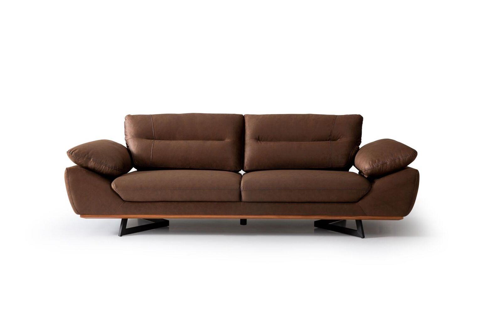 Designer Sofa 3 Sitzer 240cm xxl Couch Polster Sofas Design Braun