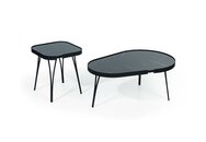 Designer Grauer Couchtisch Set Luxus 2x Tische Runde Beistelltische Tisch