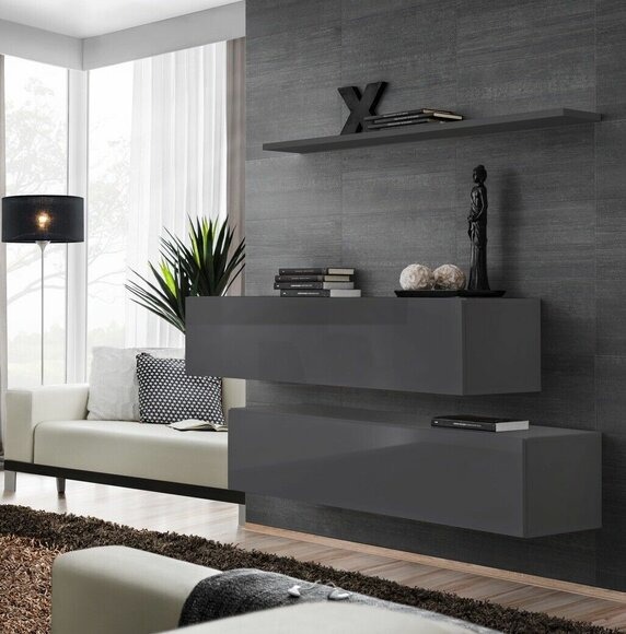 Moderne Wohnwand Einrichtung Luxus Designer Komplette Set 3tlg.Wohnzimmermöbel