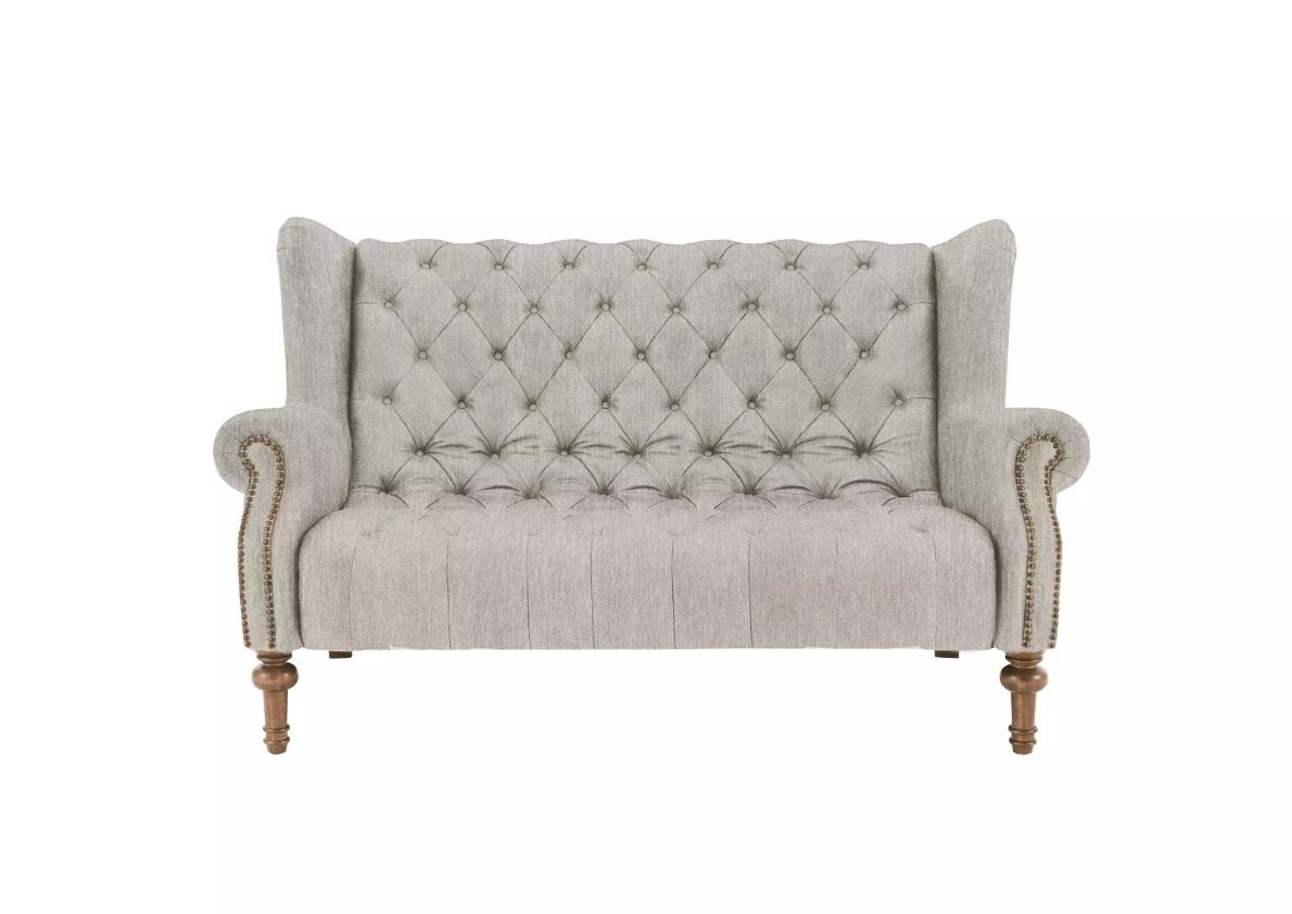 Chesterfield Sofa Couch Polster Stoff Couchen Polster Garnitur 2 Sitzers