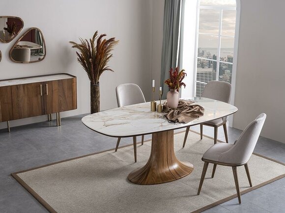Luxus Komplett Esstisch 4х Stühle Luxus Esszimmer Einrichtung Design Möbel