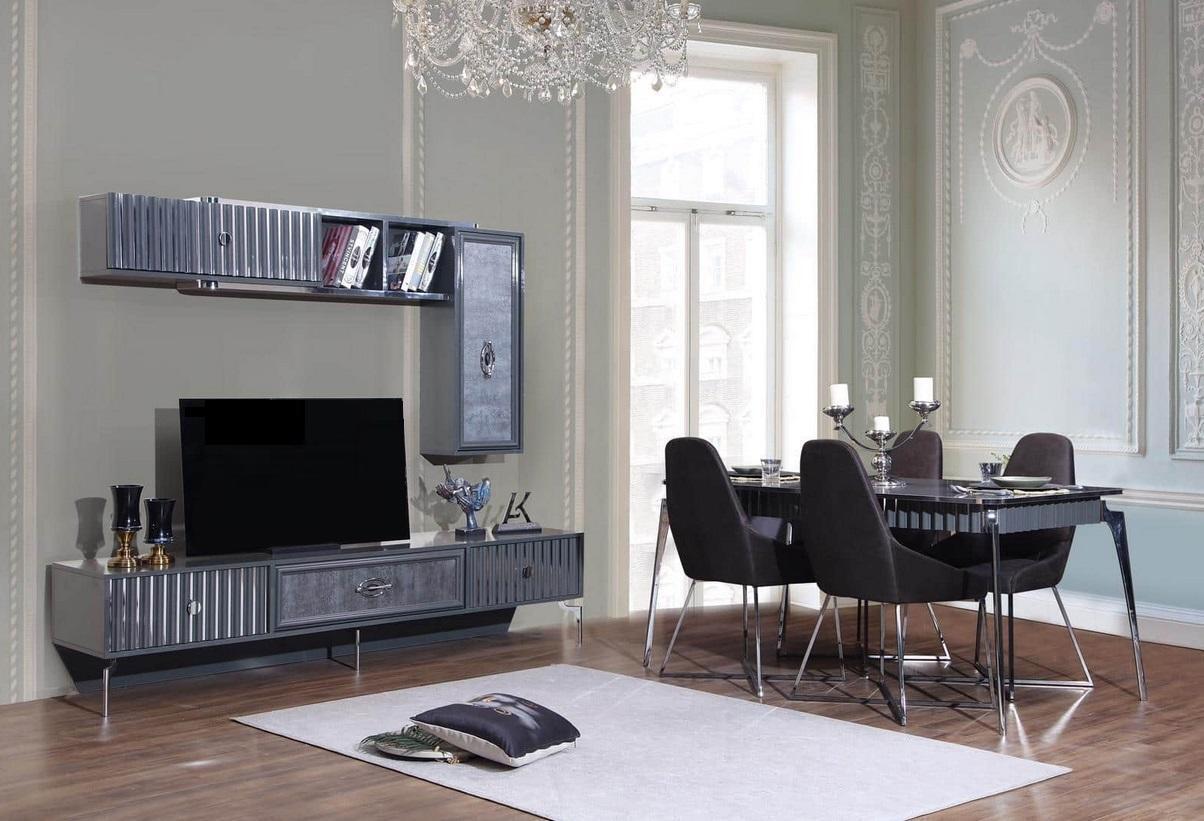 Esstisch 6x Stühle Gruppe Tisch Möbel 8tlg. Set Esszimmer Garnitur