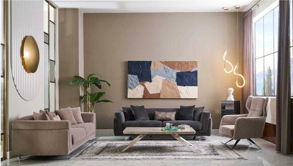 Couchgarnitur Komplette Sofas Stoffsofa Polstersofas Beige Set 4tlg