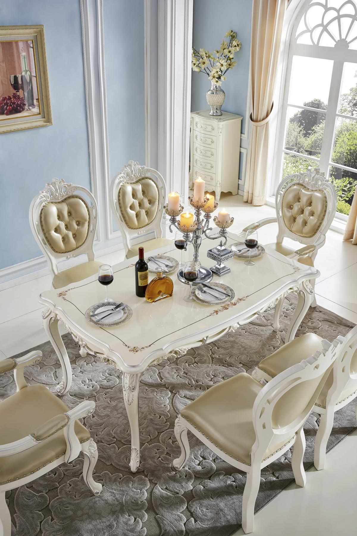 Barock Esstisch Tisch Gruppe Esszimmer Wohnzimmer Garnitur Holz Sofort
