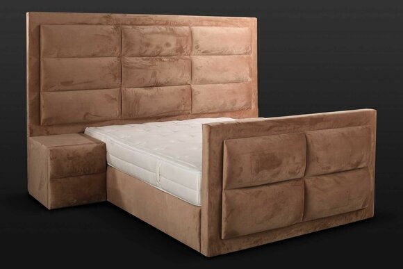 Luxus Schlafzimmer Set Nachttisch Bett 2tlg.Komplett Set Design Einrichtung Neu