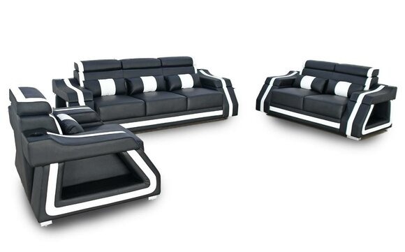 Sofagarnitur 3+2+1 Sitzer Set Design Sofa Polster Couchen Couch Modern Garnitur