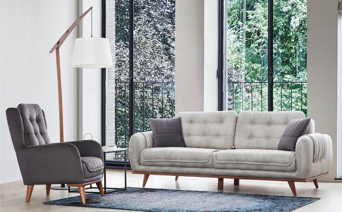 Sofa Couch 3+1 Sitz Sofagarnitur Couchen Polster Möbel Sofas Set Gruppe