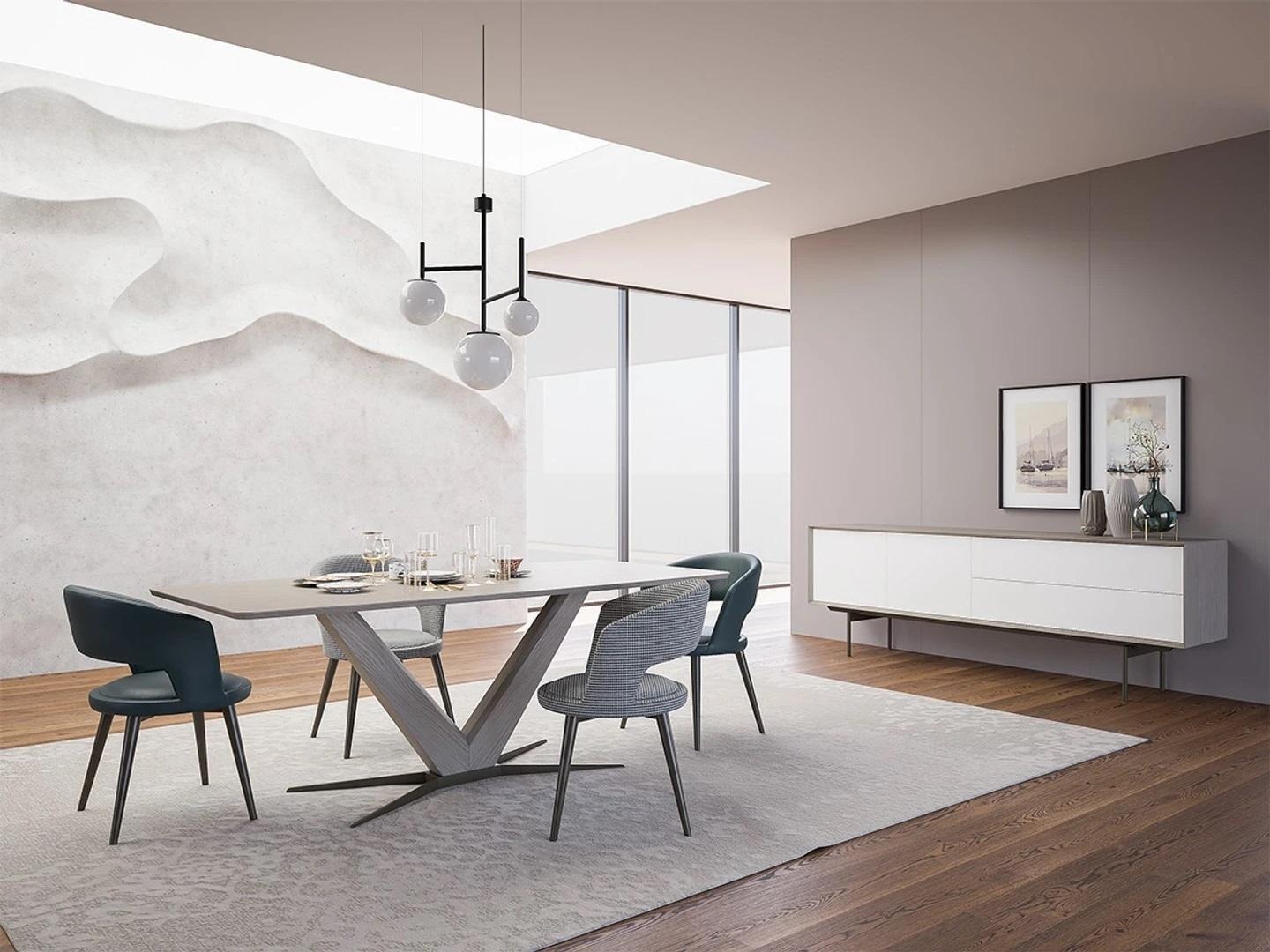 Esszimmer Design Komplett Esstisch Design Einrichtung Sideboard Set Stühle 4x