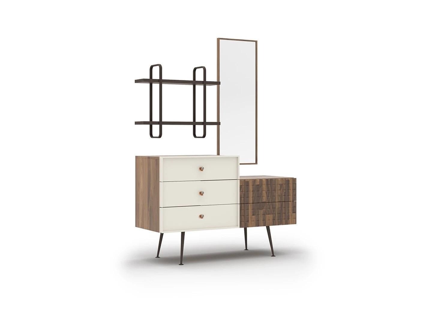 Schlafzimmer Modern Kommode mit Spiegel Holzschrank Design Neu