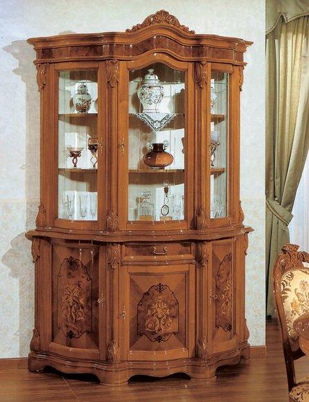 Vitrine Italienische Luxus Möbel Vitrinen Anrichte Schrank Glas Design Schränke
