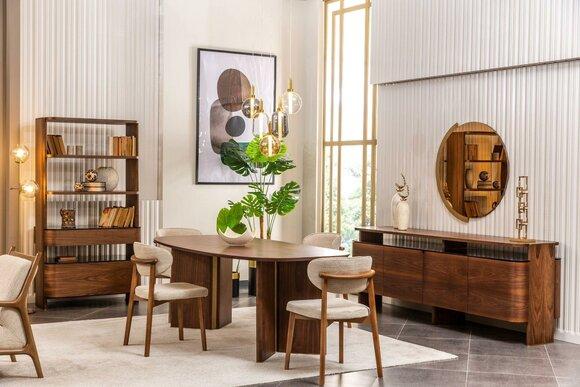 Esszimmer Garnitur Essgruppe Essecke Esstisch Stühle Braun Set 10tlg