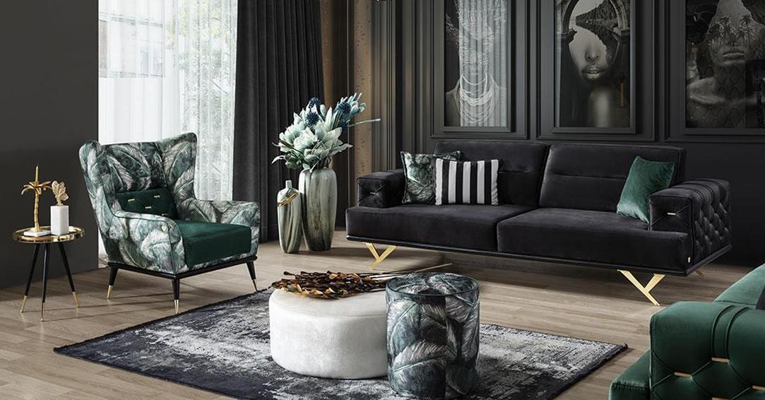 Wohnzimmer Grüner Hocker Luxus Sitzmöbel Polsterhocker Sitzhocker Neu