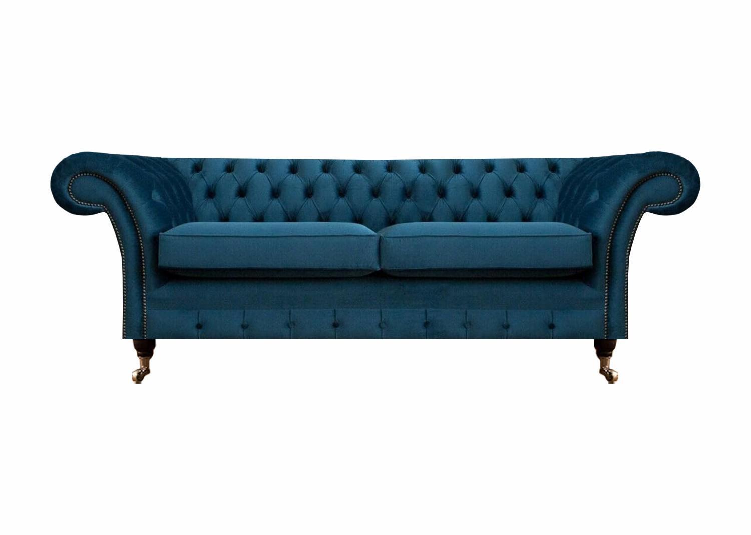 Chesterfield Sofa Couch Zweisitzer Designer Textil Wohnzimmer Polster