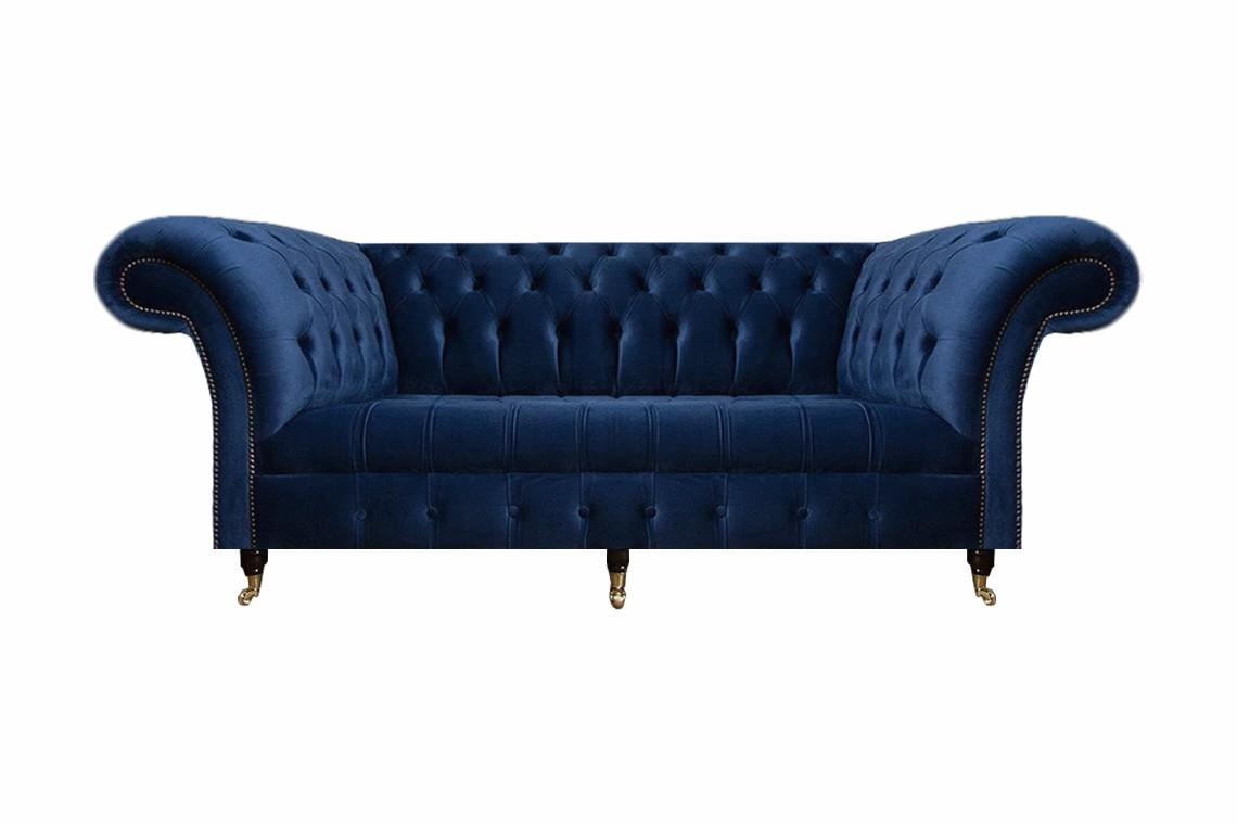Chesterfield Textil Sofa Dreisitzer Couch Polstermöbel Polstersitz Einrichtung