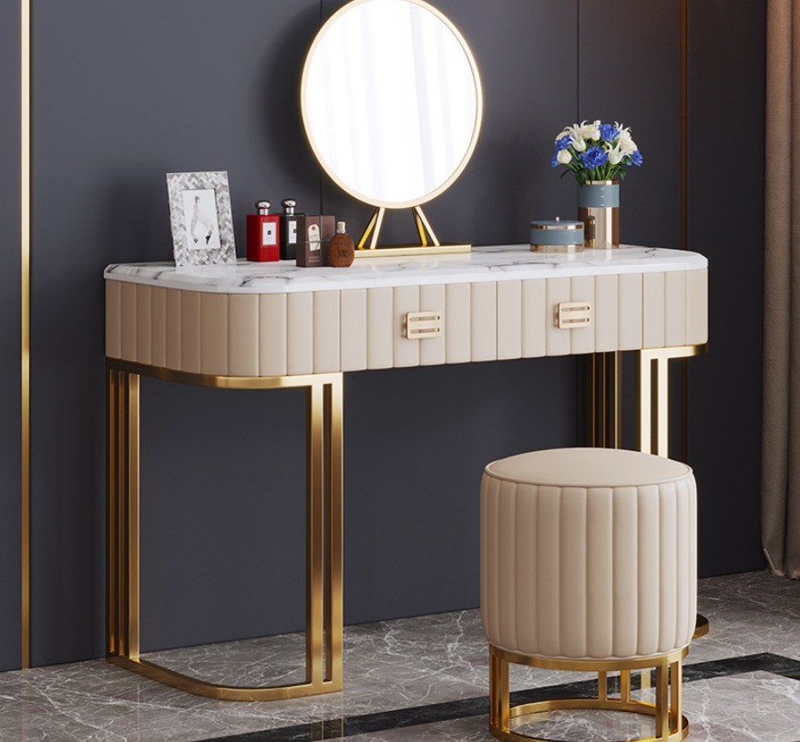 Designer Schminktisch Kosmetik Tisch Spiegel Konsolen Schlafzimmer Neu