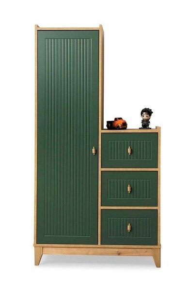 Stilvoll grüner Kleiderschrank Holzmöbel für Kinderzimmer Neuheit
