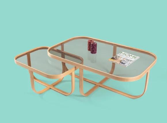 Rechteckige Couchtische Designer Wohnzimmer Tische 2x Sofatische 2tlg