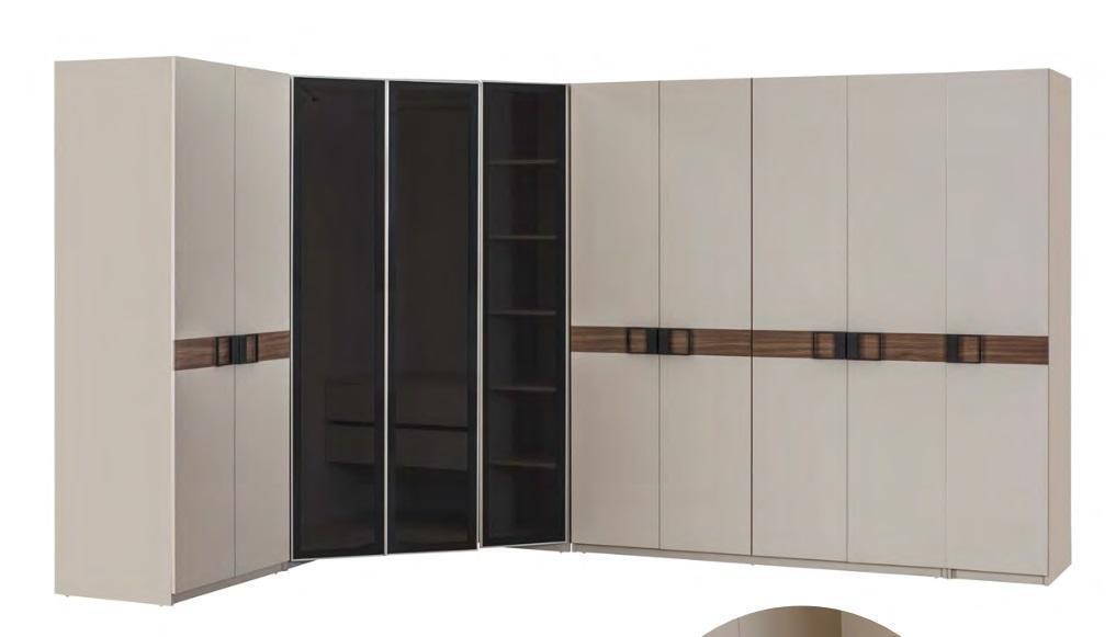 Moderner Weißer Eckschrank Designer Regalschrank Holzschrank Luxus Möbel