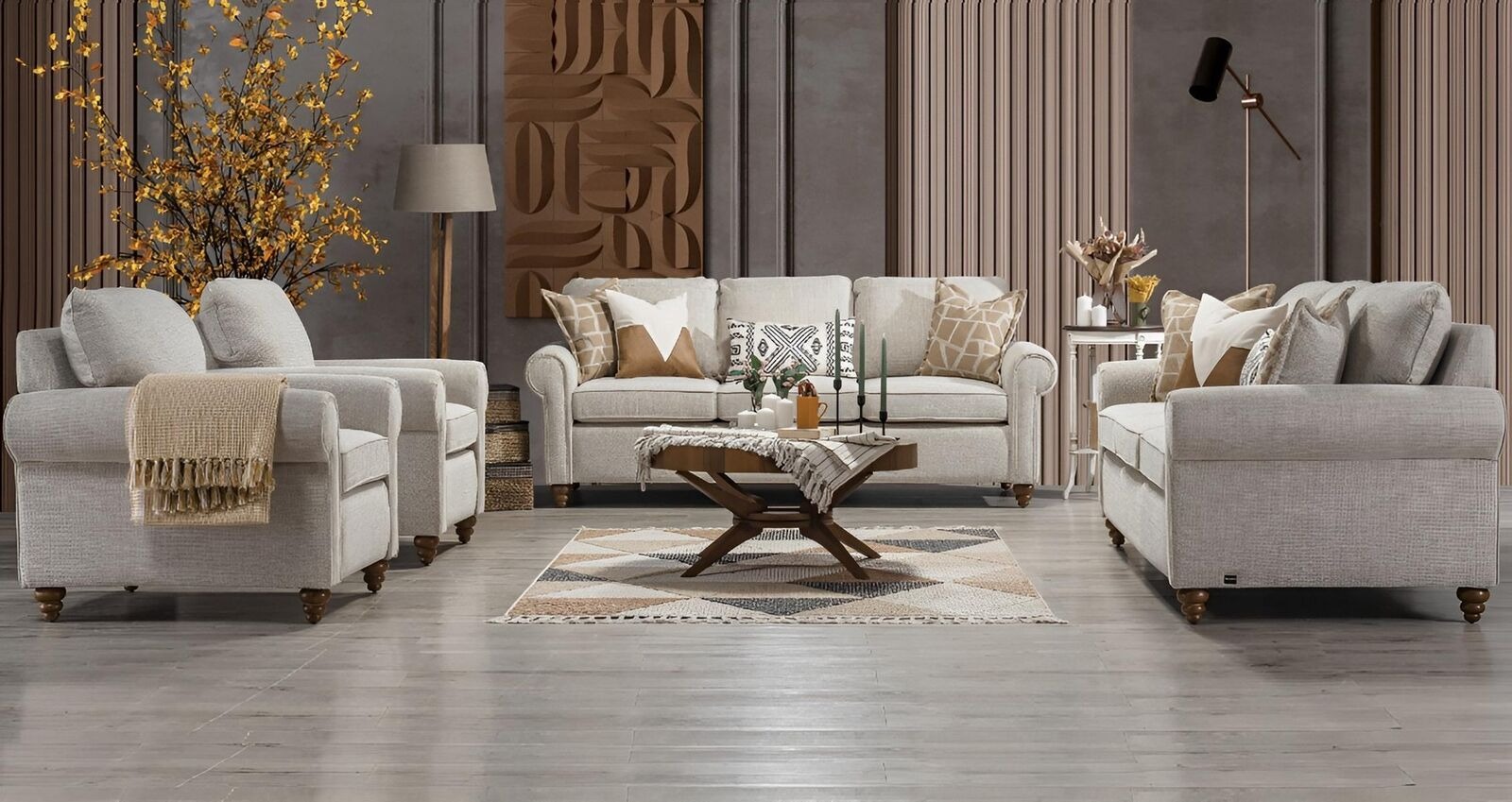 Wohnzimmer Sofagarnitur Modern Design Möbel 2x Sofa Dreisitze 2x Sessel