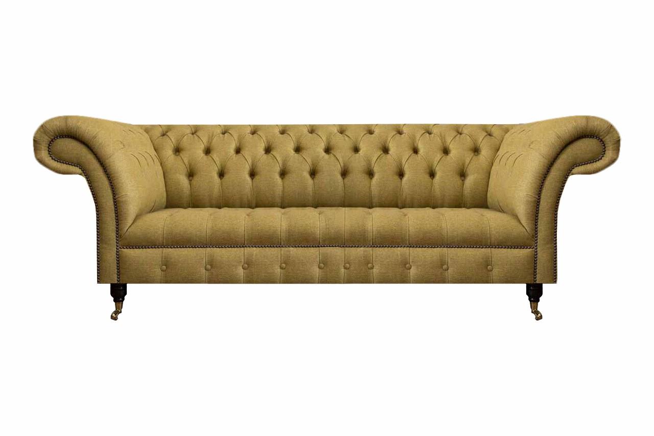 Chesterfield Dreisitzer Sofa Wohnzimmer Couch Einrichtung Luxus Textil