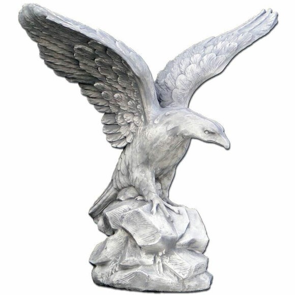 GARTENFIGUR STEINFIGUR FIGUR VOGEL GARTEN SKULPTUR DECORATIVE STEINGUSS