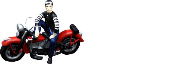 Design Motorradfahrer Figur Statue Skulptur Figuren Skulpturen Dekoration