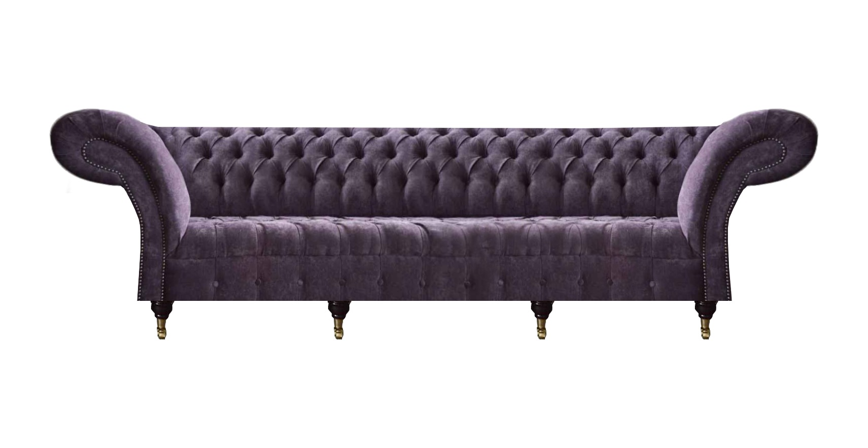 Exklusive Chesterfield Möbel Lila Wohnzimmer Viersitzer Polstercouchen