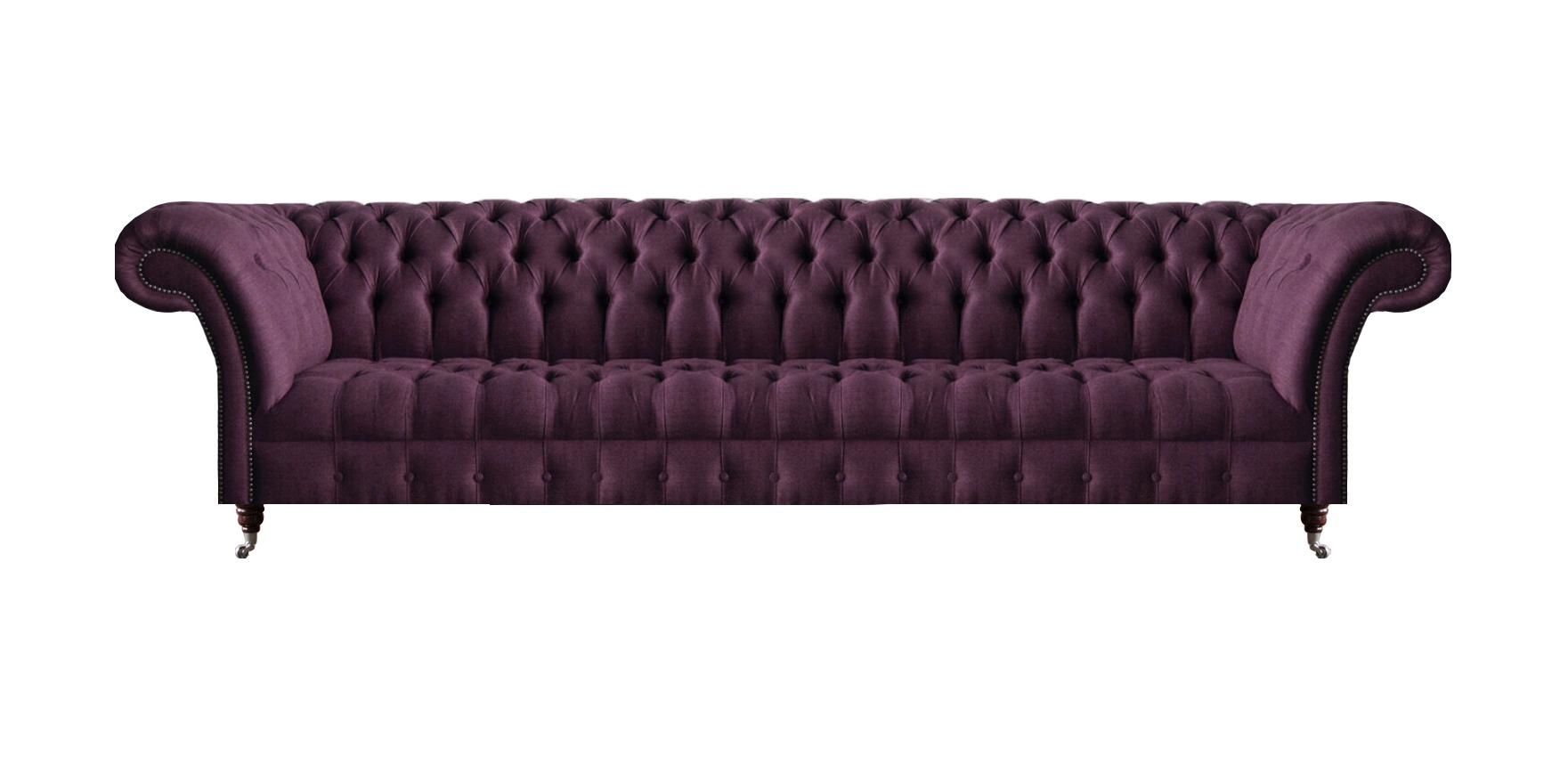 Luxuriöse Lila Chesterfield Couch Moderner Viersitzer Wohnzimmer Möbel