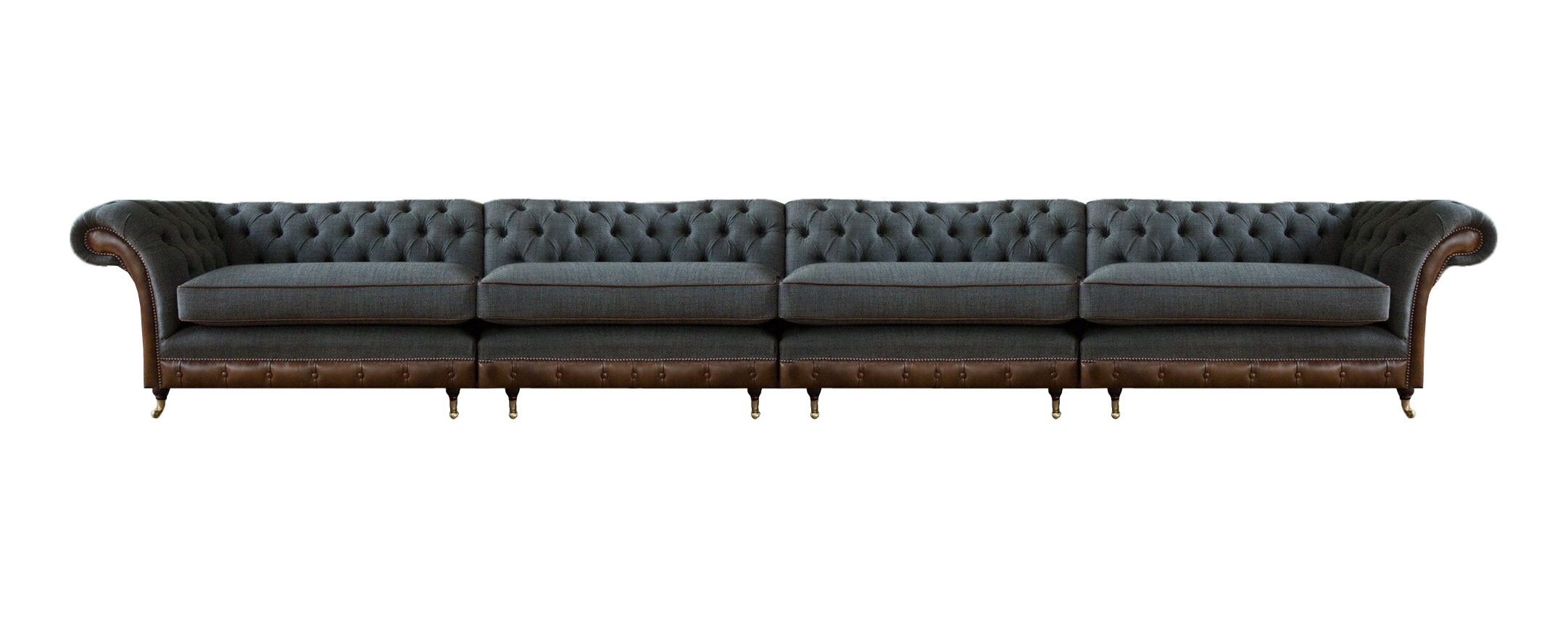 Designer Graue Chesterfield Couch Klassisch Sofa Polstercouchen Möbel