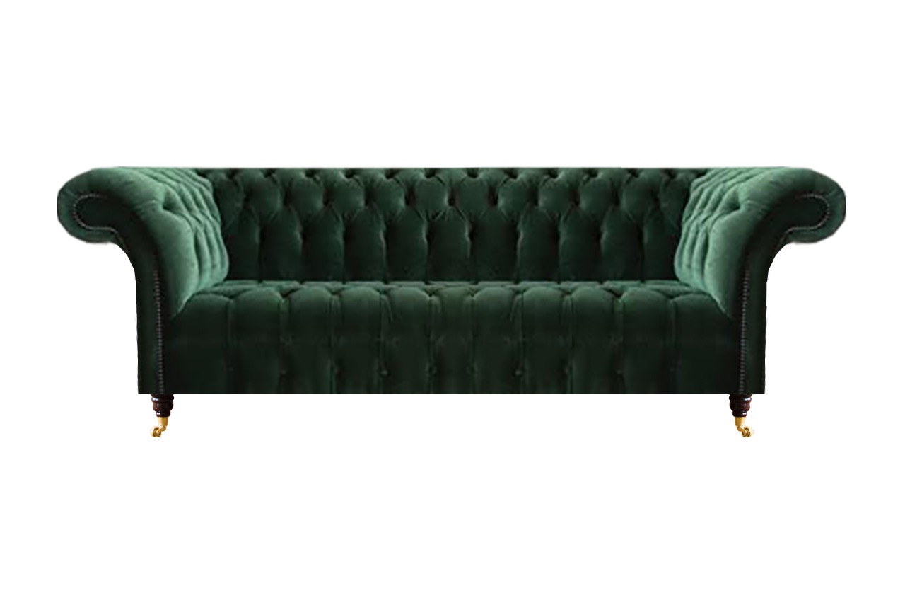 Chesterfield Stilvolle Grüne Couch Wohnzimmer Sitzmöbel Polstersofas